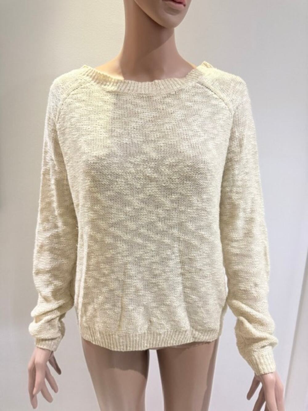 Cozy Cream Marled Knit Sweater – Relaxed Crewneck Pullover